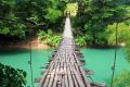 Suspension bridge.